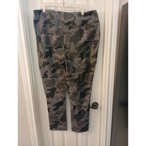 Women's Oppa Gray/Black Camo Pleather Stretchy Pants Size 2X